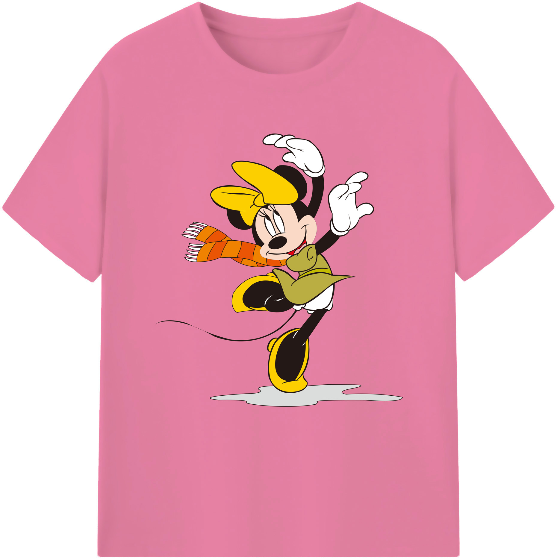（画像用） ミッキーマウス Mickey Mouse 綿100％半袖Tシャツ（フロントプリント）